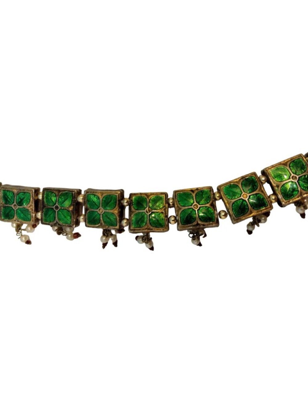 Meenakari Choker Belt Headpiece Bollywood Spiritual Family Fertility Prosperity - Picture 10 of 12